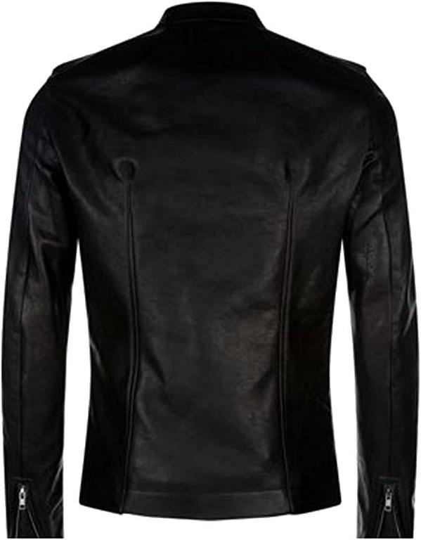 CoolHides Men's Fashion Biker Real Leather Jacket