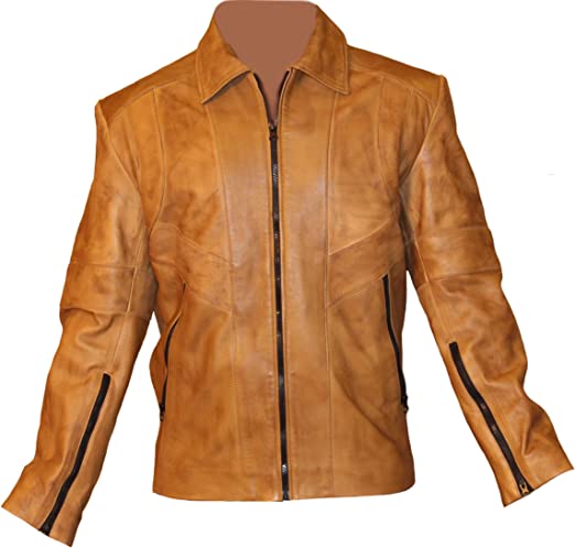 CoolHides Men's Fashion Stylish Real Leather Sheep Jacket