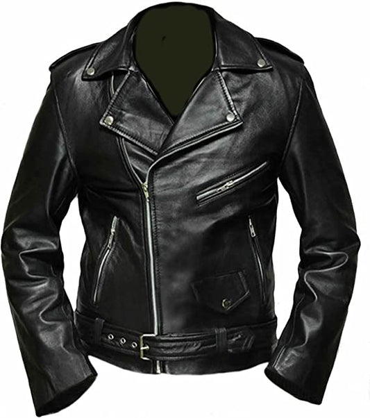 CoolHides Leather Biker Jacket Black. Premiere Quality Leather