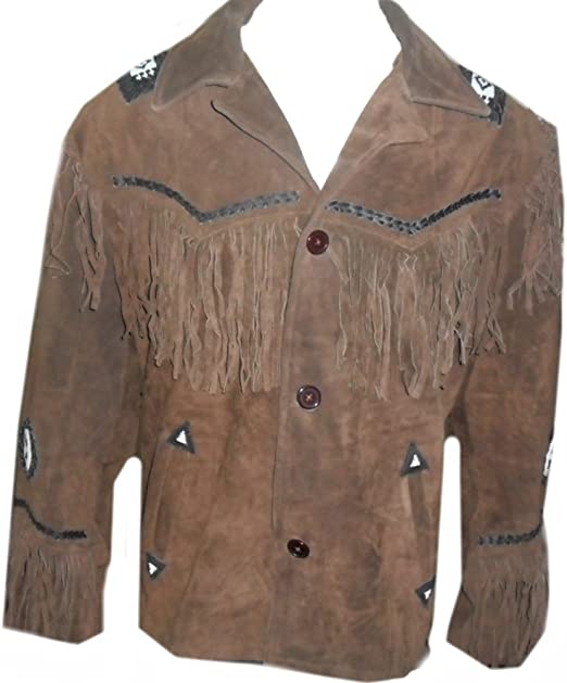 CoolHides Men Western Leather Jacket - A Grade Suede Leather