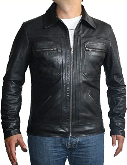 CoolHides Fashion Original Leather Jacket Black Axe, Xs-4xl