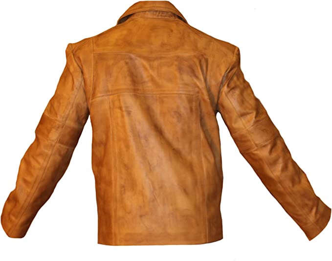 CoolHides Men's Fashion Stylish Real Leather Sheep Jacket