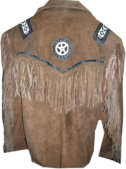 CoolHides Men Western Leather Jacket - A Grade Suede Leather