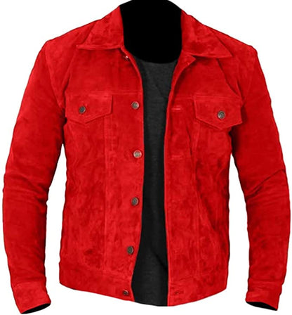 CoolHides Men's Fashion Moto Stylish Suede Leather Jacket