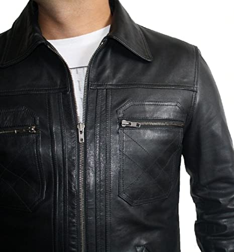 CoolHides Fashion Original Leather Jacket Black Axe, Xs-4xl