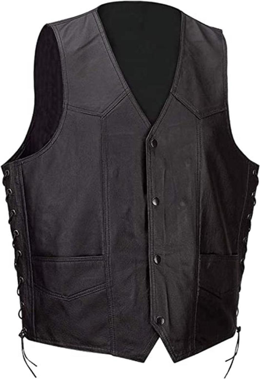 CoolHides Men's Fashion Genuine Leather Vest