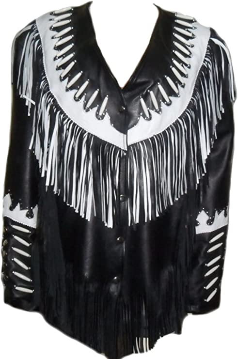 CoolHides Western Indian Cowgirl Real Leather Jacket