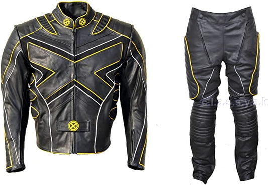 CoolHides XM Real Leather Motorbike Suit with Armor Protection