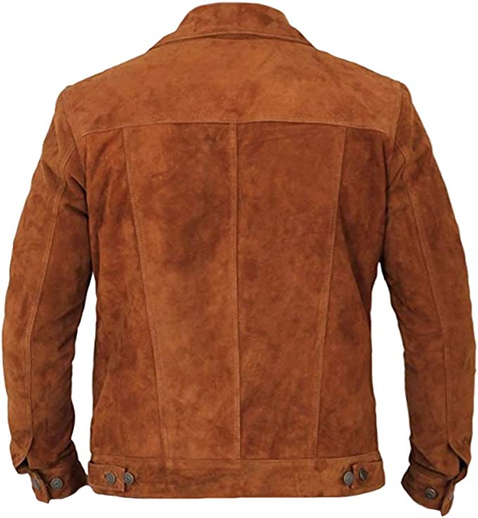 CoolHides Men's Fashion Moto Stylish Suede Leather Jacket