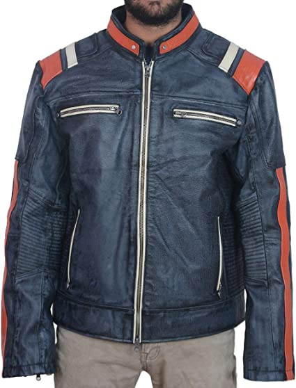 CoolHides Men's Fashion Real Leather biker Jacket