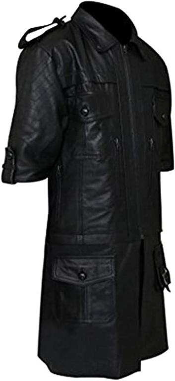 CoolHides Men's Fashion Noctis Leather Fantasy Coat