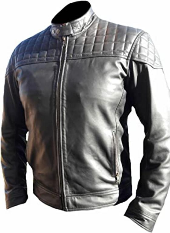 CoolHides Men's Fashion Bekham Style Leather David Jacket