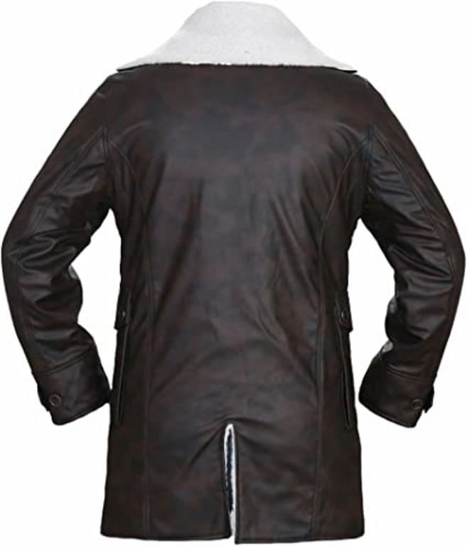 CoolHides Men's Fashion Distressed Real Leather Bane Coat