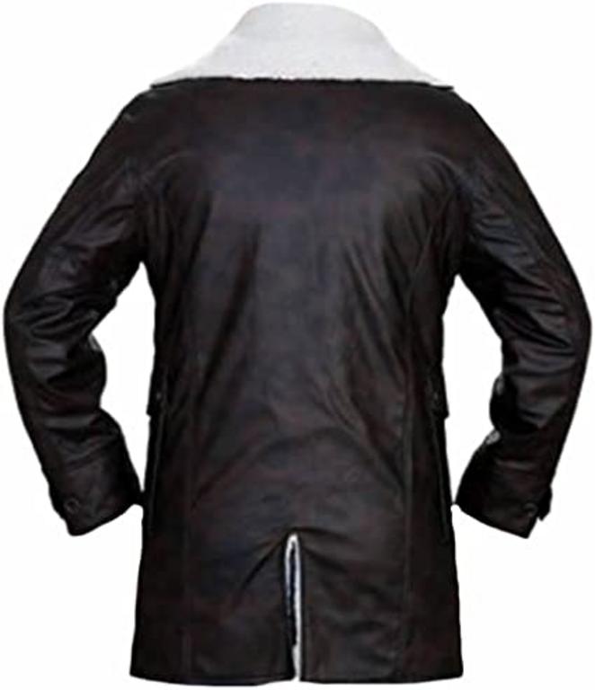 CoolHides Men's Fashion Faux Leather Vintage Coat