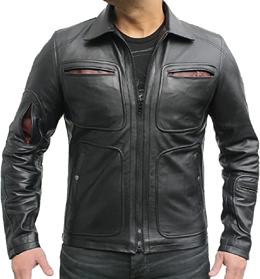 CoolHides Men's Black Wings Leather Jacket