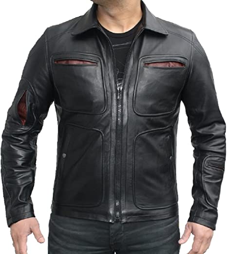 CoolHides Men's Black Wings Leather Jacket