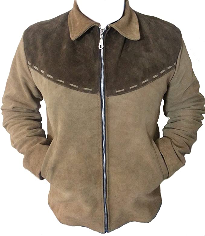 CoolHides Men's Western Fashion Suede Leather Jacket