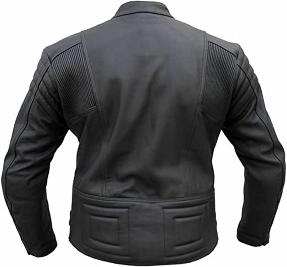 CoolHides Men's Brando Style Genuine Leather Motorcycle Jacket CE Armor Internal Protection