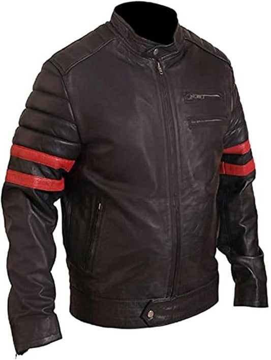 CoolHides Men's Fashion Mayhum Leather Jacket