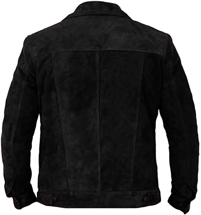 CoolHides Men's Fashion Moto Stylish Suede Leather Jacket