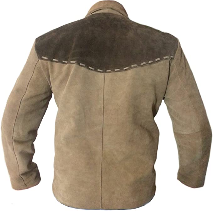 CoolHides Men's Western Fashion Suede Leather Jacket