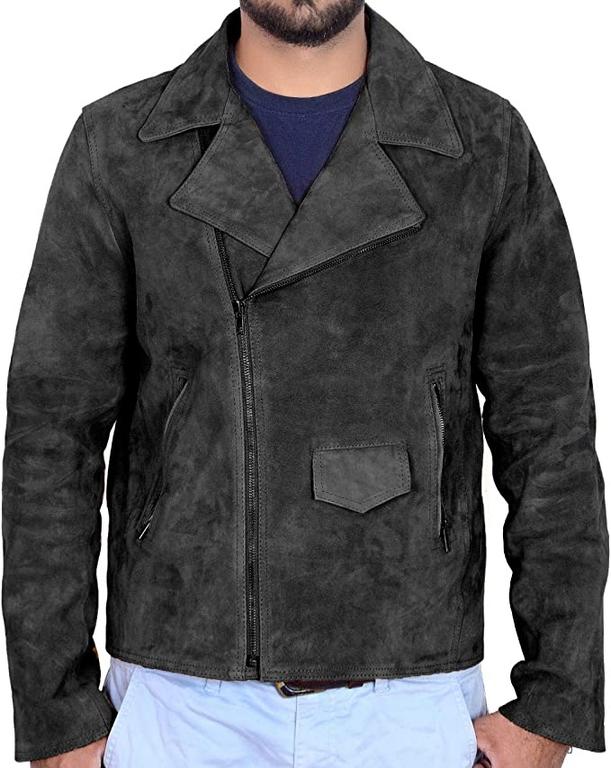 CoolHides Men's Fashion Brando Style Leather Jacket