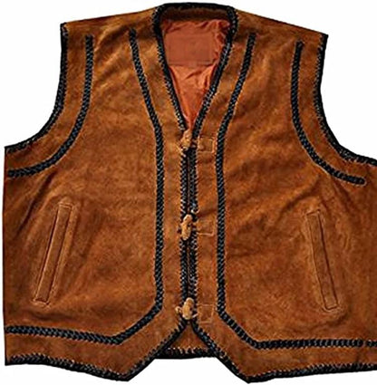 CoolHides Men's Fashion Suede Leather Stylish Vest
