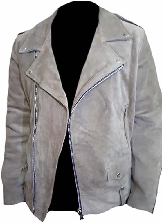 CoolHides en's Fashion Brando Style Suede Leather Biker Jacket