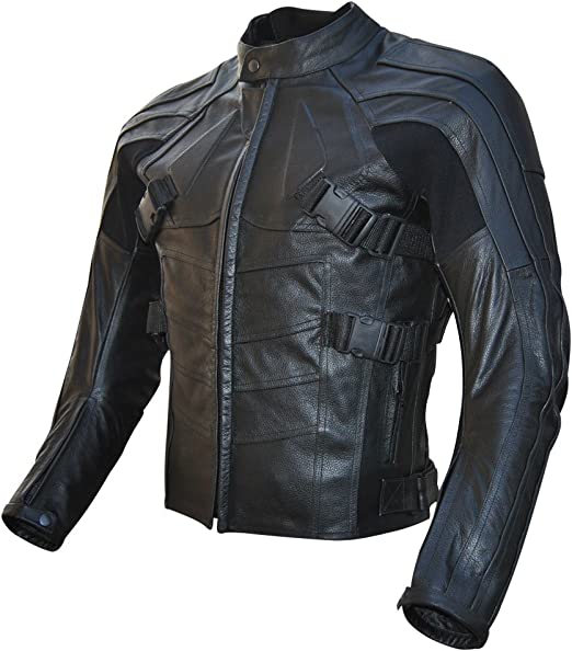 CoolHides Men's Biker Genuine Leather Jacket