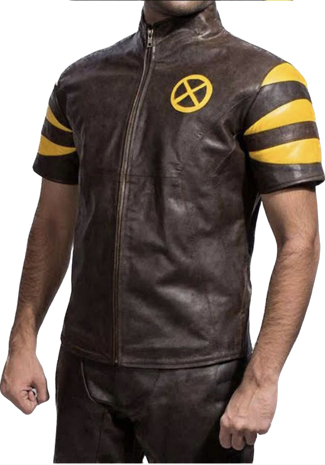 CoolHides Beast X-Men Last Stand Hank McCoy Genuine & Faux Leather Vest Jacket