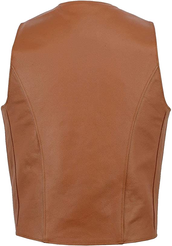 CoolHides Men's Fashion Real Leather Stylish Formal Vest