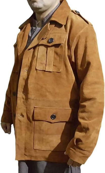 CoolHides Men's Fashion Suede Leather Stylish Coat