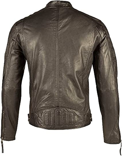 CoolHides Men's Fashion Slimfit Moto Leather Jacket