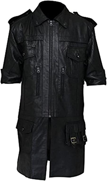 CoolHides Men's Fashion Noctis Leather Fantasy Coat